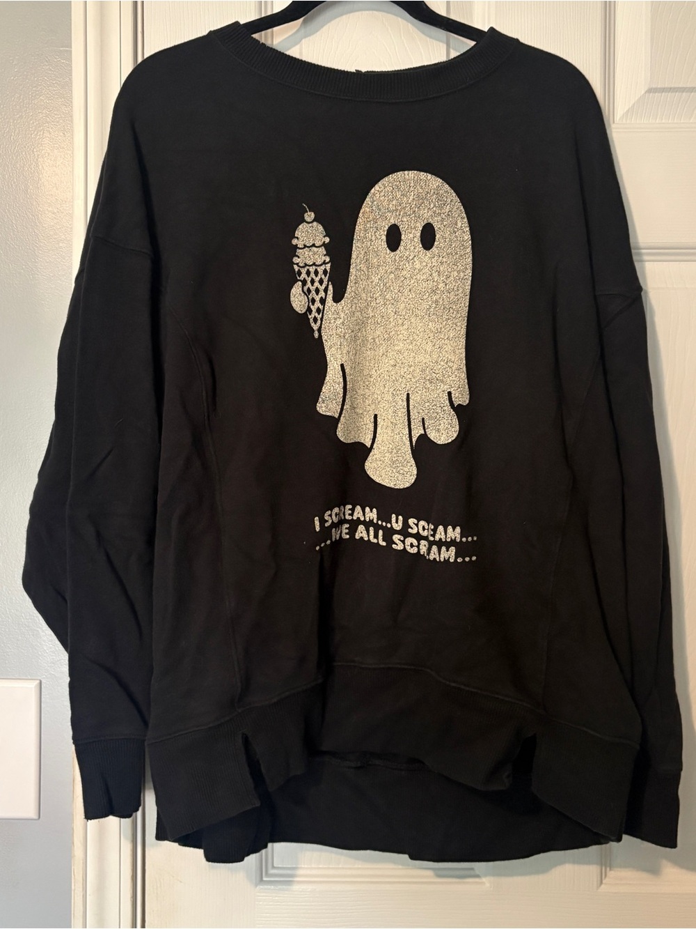 aerie Black Crewneck Sweatshirt